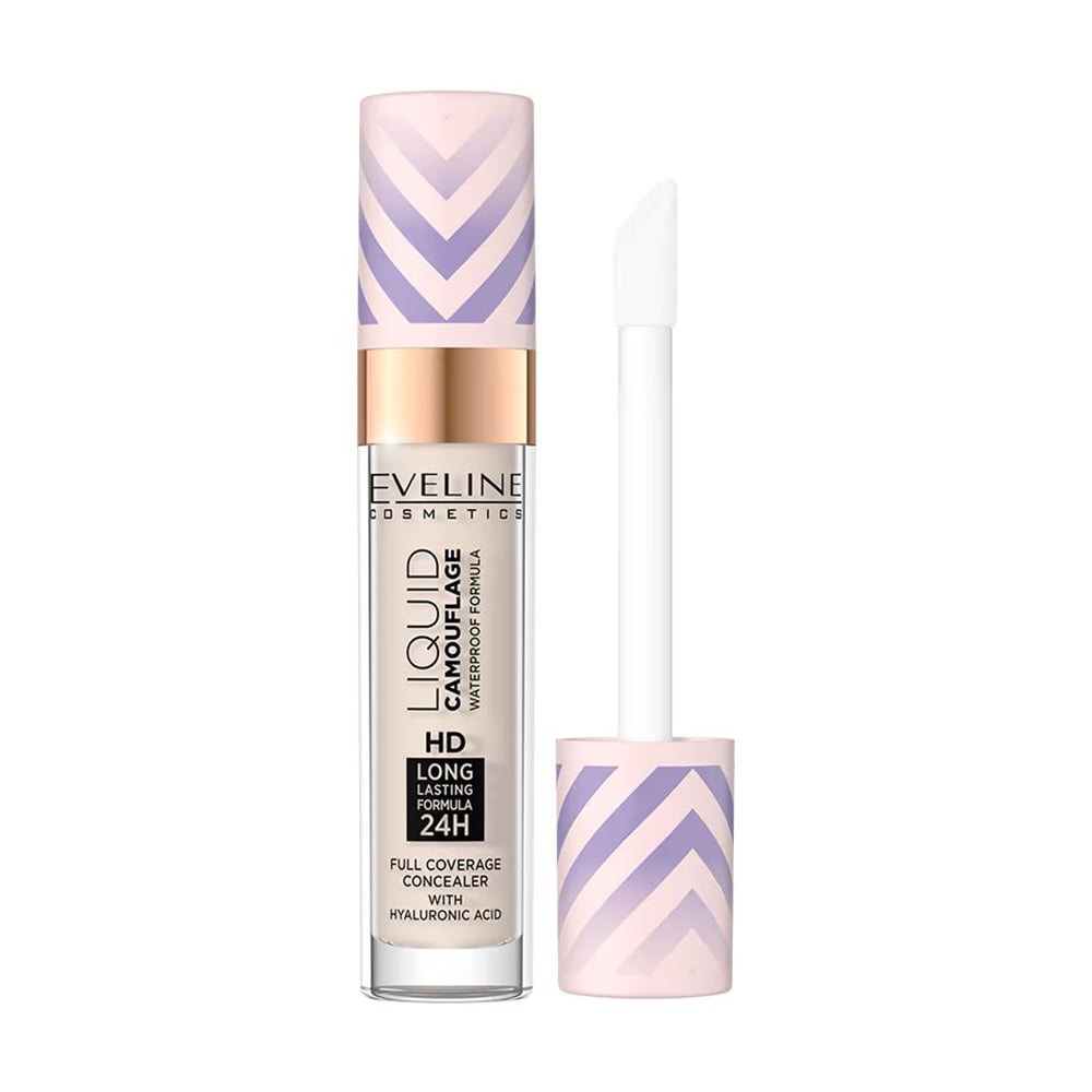 Водостікий консилер для обличчя Eveline Cosmetics Liquid Camouflage 01, 7 мл